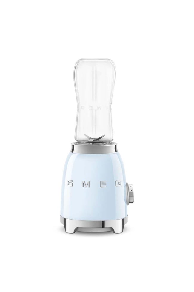  Smeg Smoothie Blender Blue Pbf01pbeu - Double Bottle