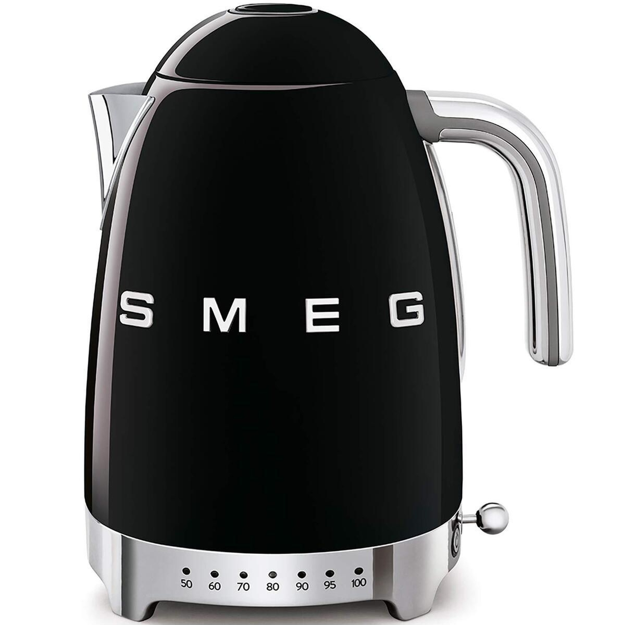Smeg 50's Style Retro Siyah Isı Ayarlı Kettle Klf04bleu