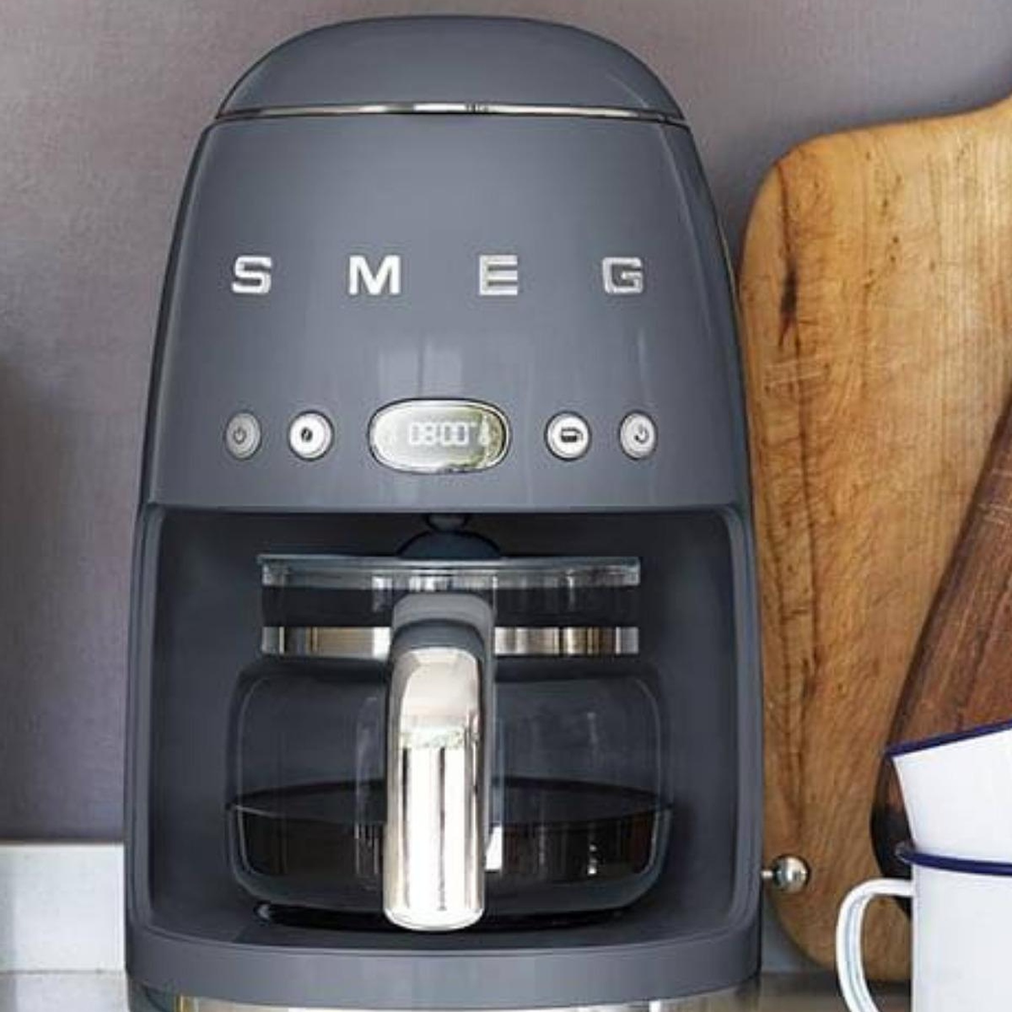 Smeg 50's Style Retro Barut Gri Filtre Kahve Makinesi Dcf02greu