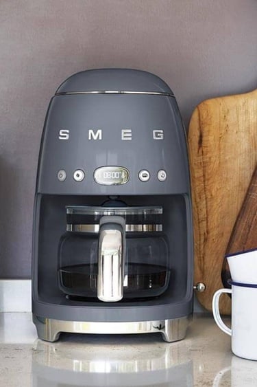  Smeg 50's Style Retro Barut Gri Filtre Kahve Makinesi Dcf02greu