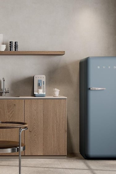  Smeg Mat Storm Blue Espresso Otomatik Kahve Makinesi