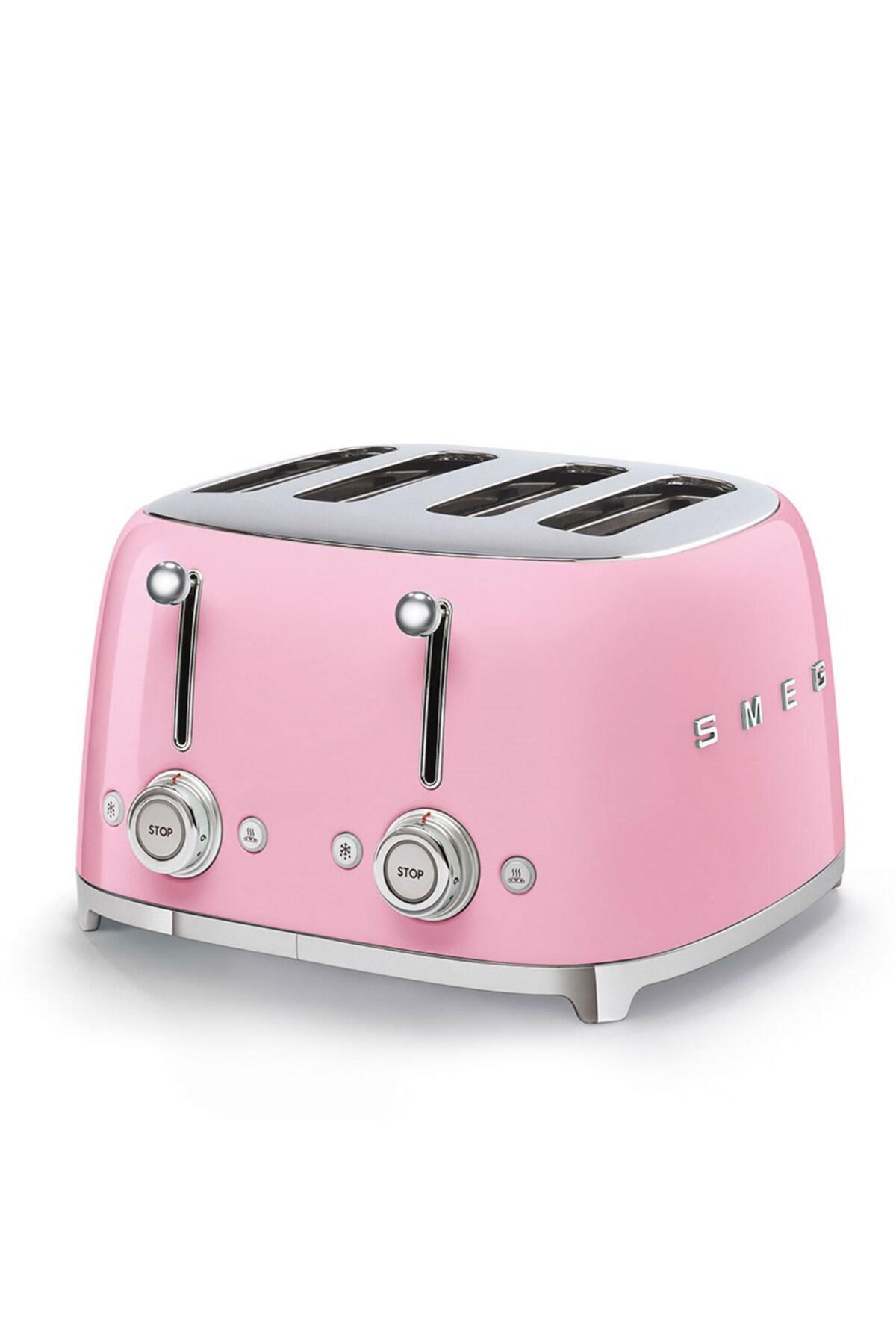  Smeg Tsf03pkeu Pembe Ekmek Kızartma 4 Slot