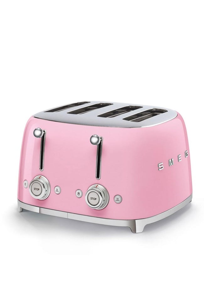  Smeg Tsf03pkeu Pembe Ekmek Kızartma 4 Slot