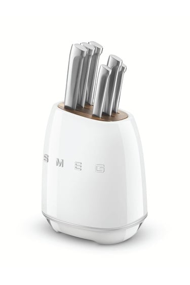  Smeg 50's Style Siyah Retro 6'lı Blok Bıçak Seti