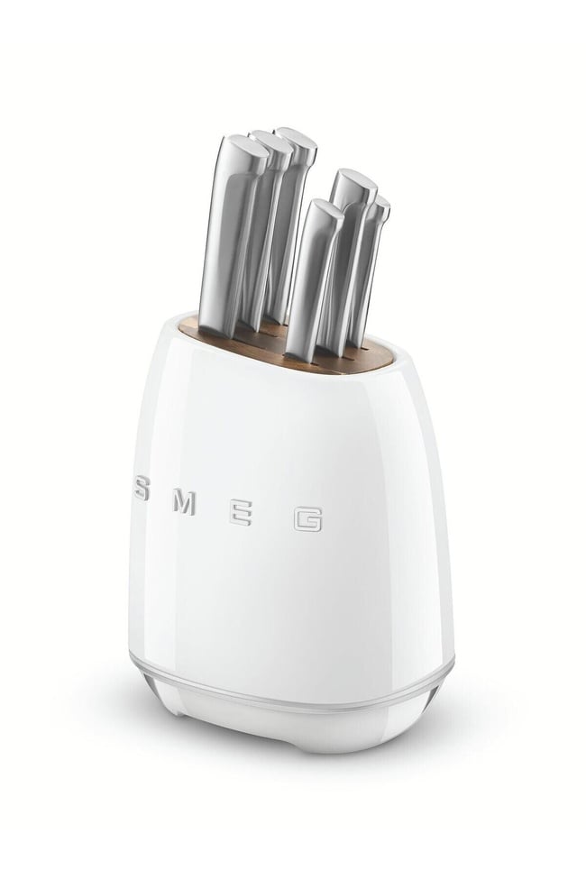  Smeg 50's Style Siyah Retro 6'lı Blok Bıçak Seti