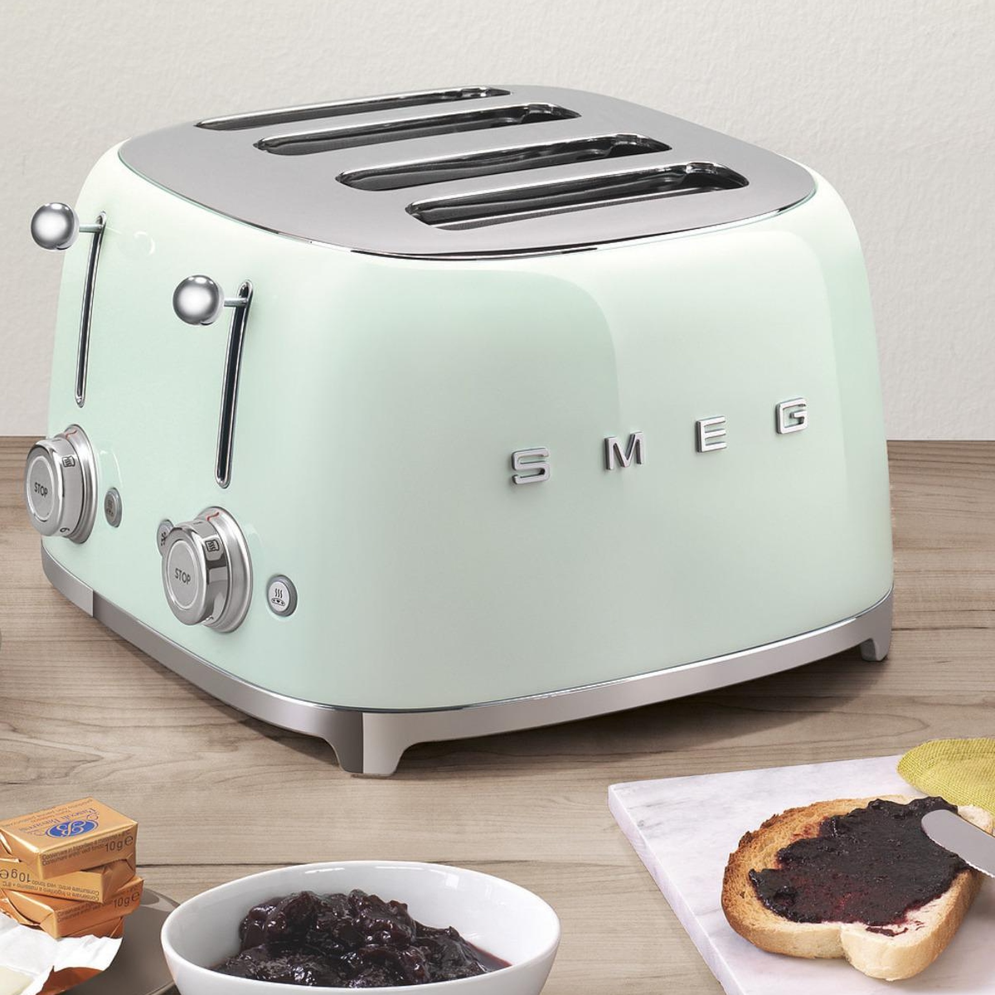 Smeg Tsf03pgeu Pastel Yeşil Ekmek Kızartma 4 Slot