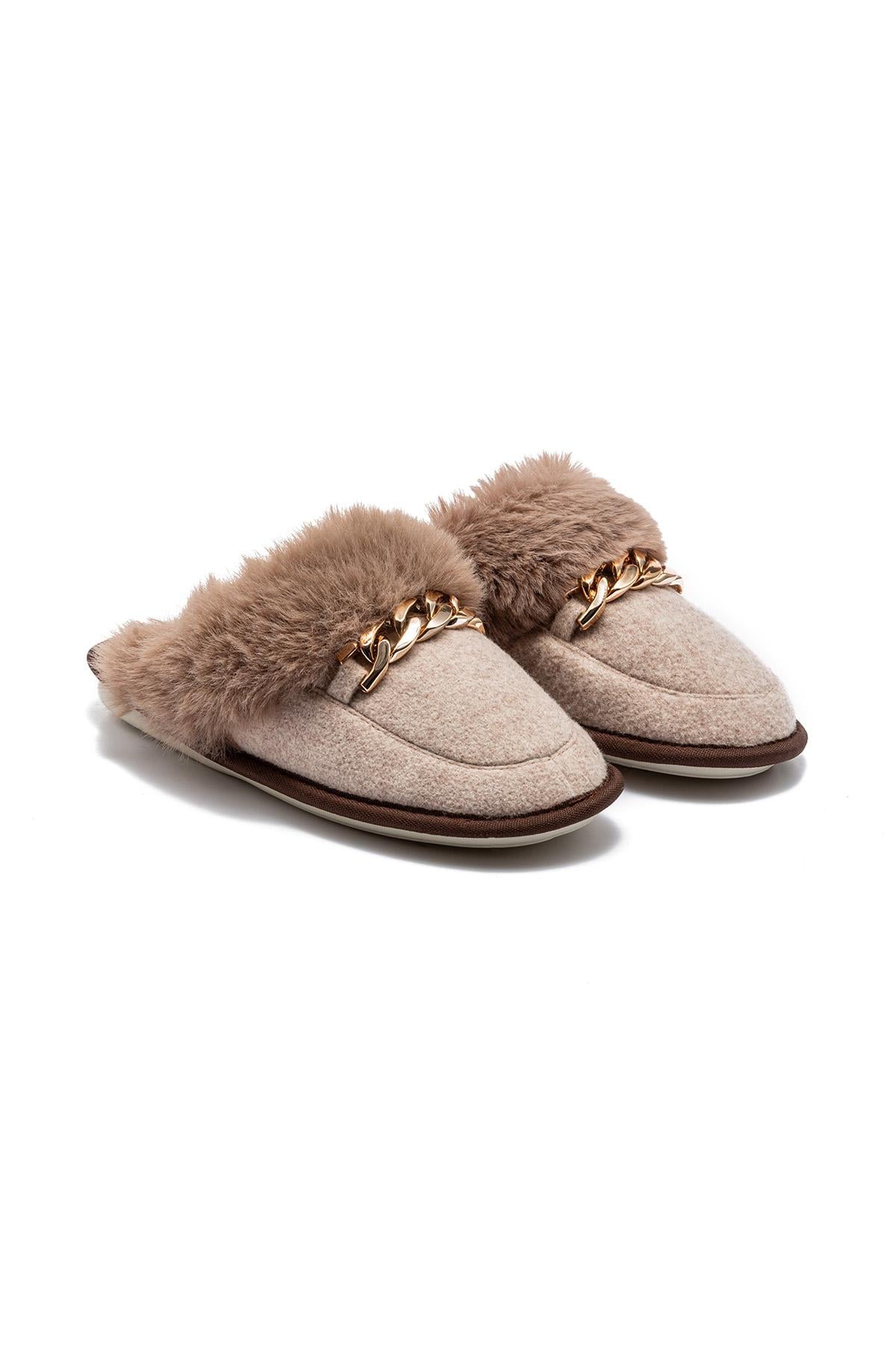 Suzi Kadın Tokalı Ev Terliği Bej 37/41