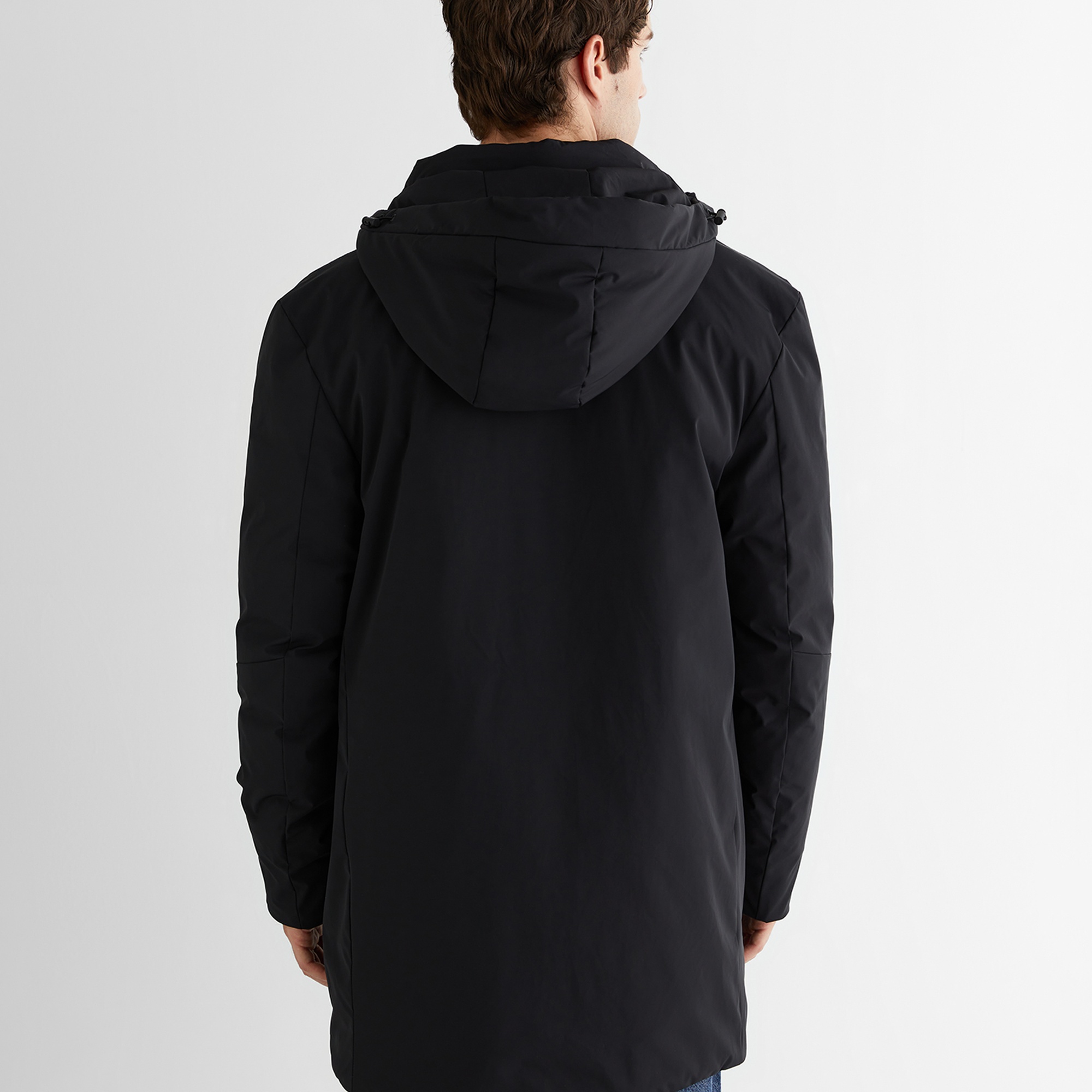 GANT Erkek Siyah Standart Fit Kapüşonlu Mont