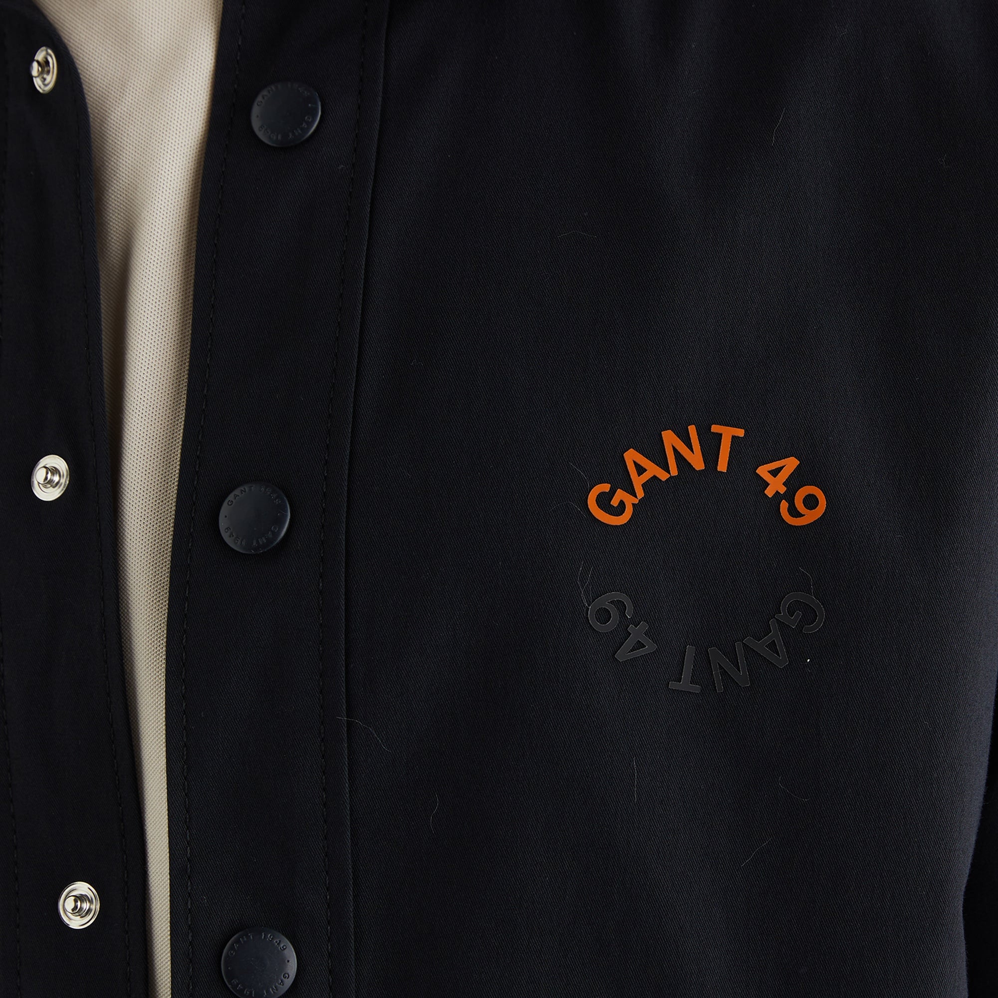 GANT Erkek Siyah Relaxed Fit Gömlek Yaka Logolu Ceket