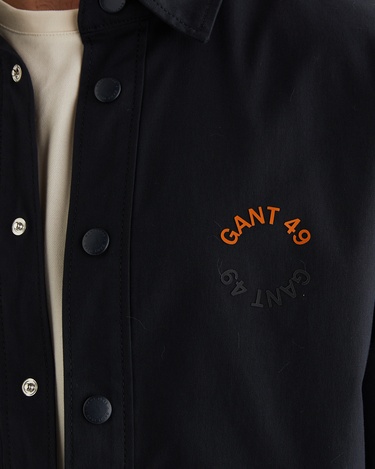  GANT Erkek Siyah Relaxed Fit Gömlek Yaka Logolu Ceket