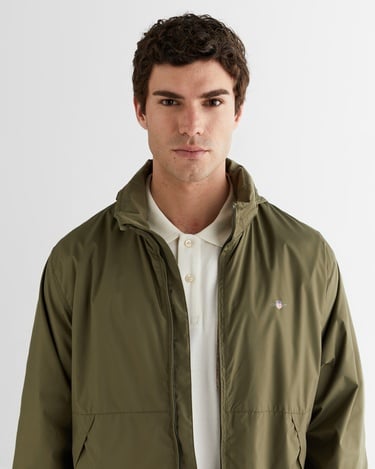  GANT Erkek Yeşil Regular Fit Kapüşonlu Rüzgarlık