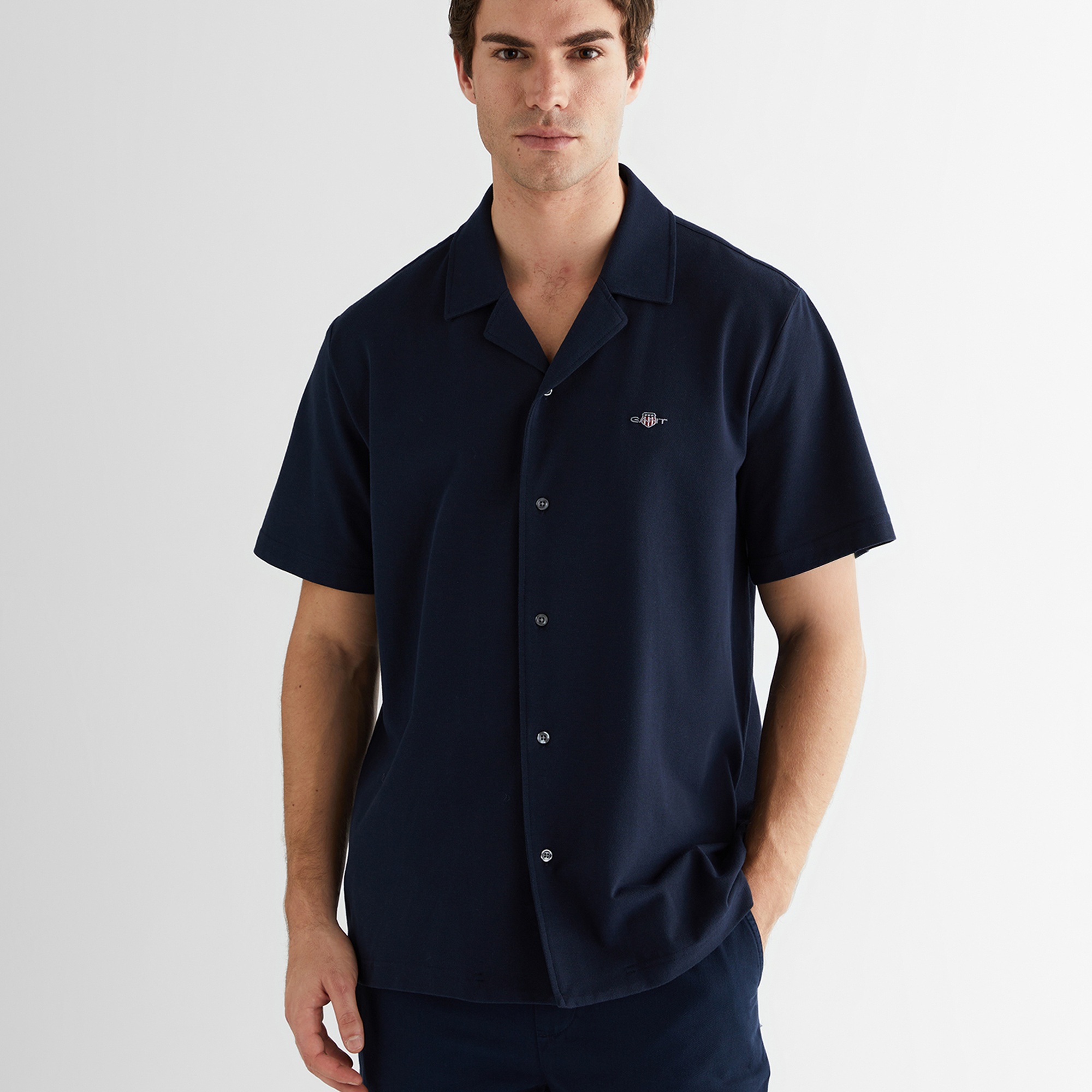 GANT Erkek Mavi Düğmeli Yaka Gömlek