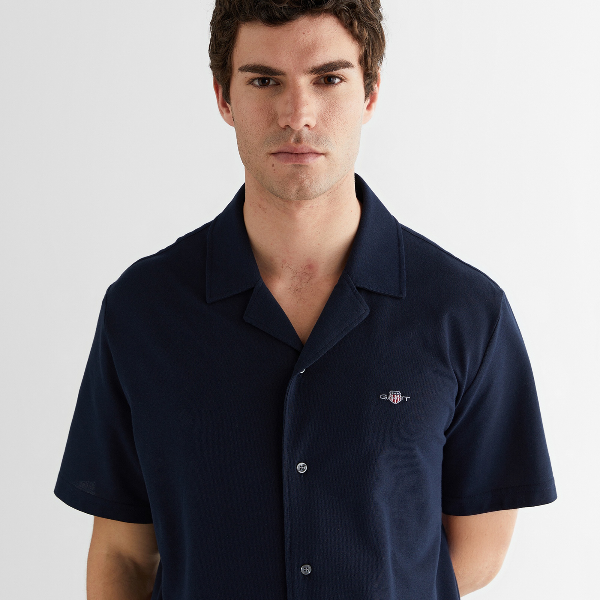 GANT Erkek Mavi Düğmeli Yaka Gömlek