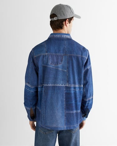  GANT Erkek Mavi Oversize Fit Gömlek Yaka Logolu Gömlek