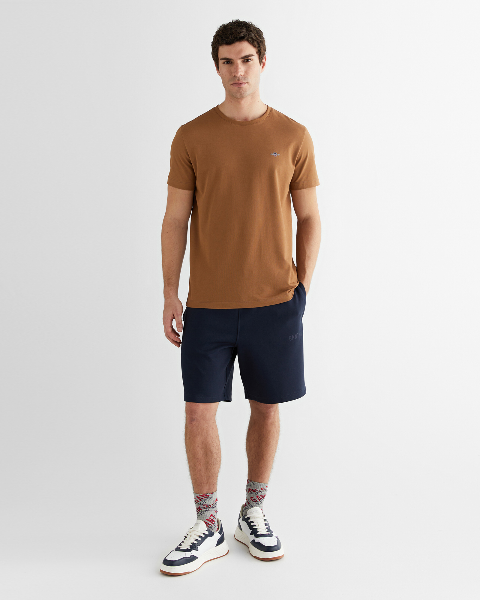  GANT Erkek Lacivert Regular Fit Logolu Şort