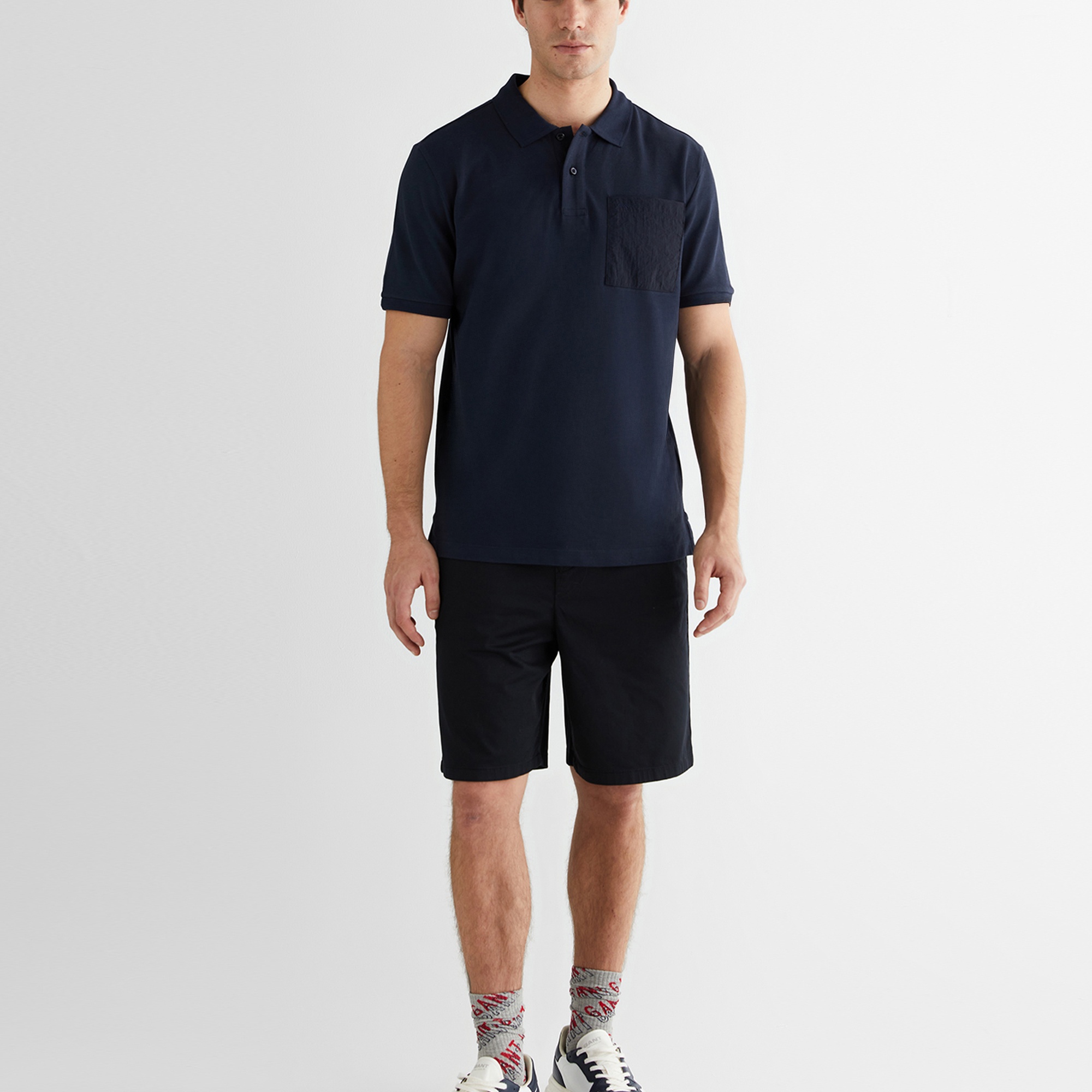 GANT Erkek Lacivert Kısa Kollu Polo