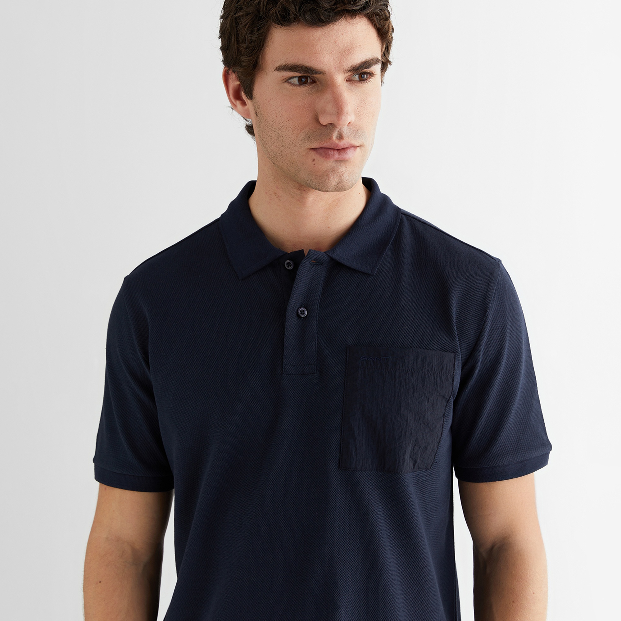 GANT Erkek Lacivert Kısa Kollu Polo