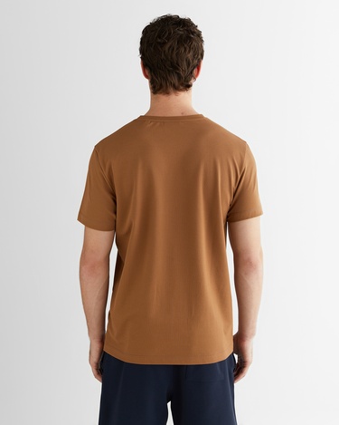  GANT Erkek Kahverengi Regular Fit Bisiklet Yaka T-Shirt
