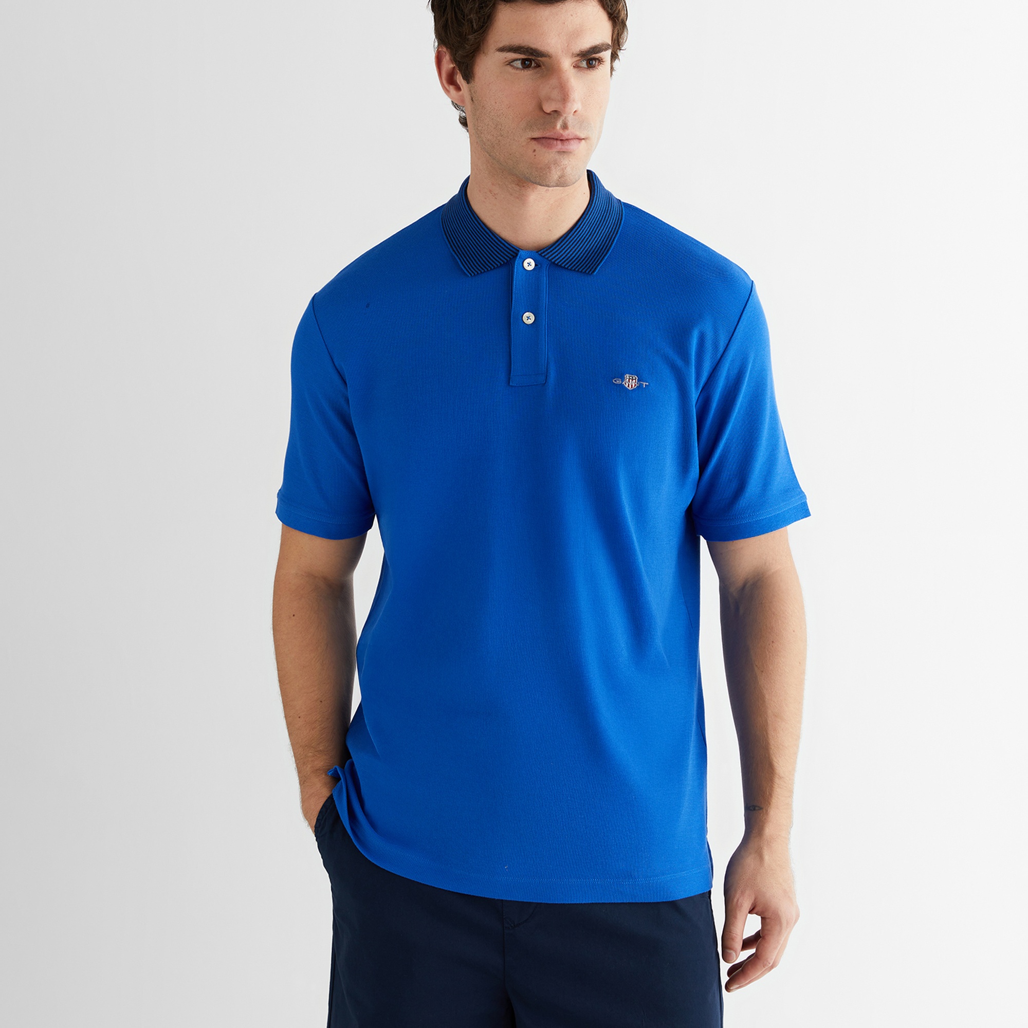 GANT Erkek Lacivert Regular Fit Polo