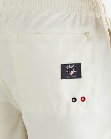  GANT Erkek Krem Regular Fit Logolu Mayo Şort