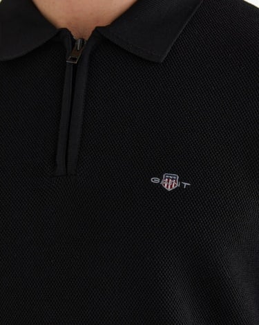  GANT Erkek Siyah Standart Fit Polo Yaka Triko