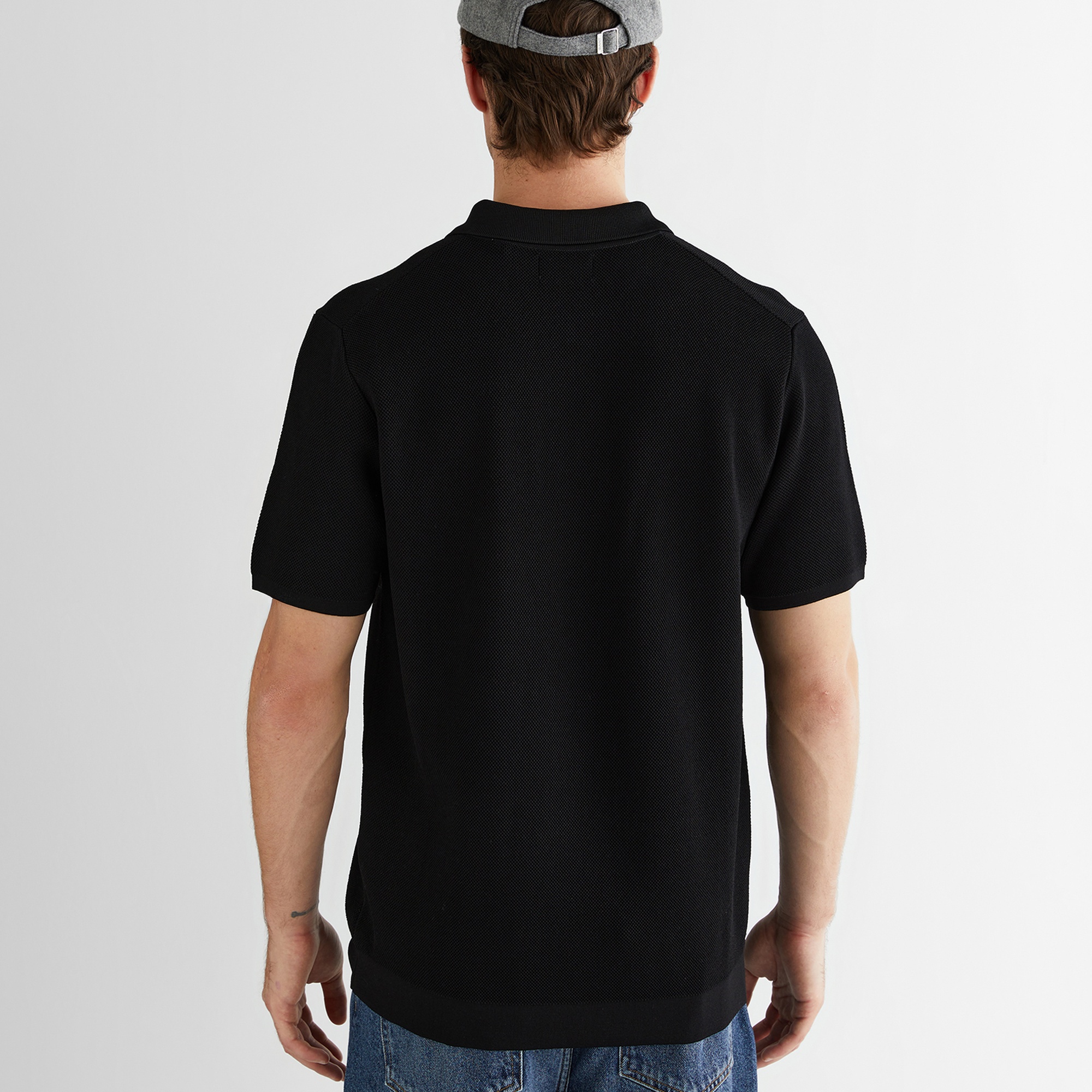 GANT Erkek Siyah Standart Fit Polo Yaka Triko