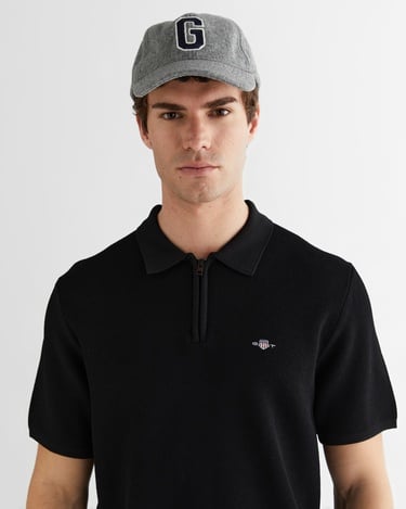 GANT Erkek Siyah Standart Fit Polo Yaka Triko
