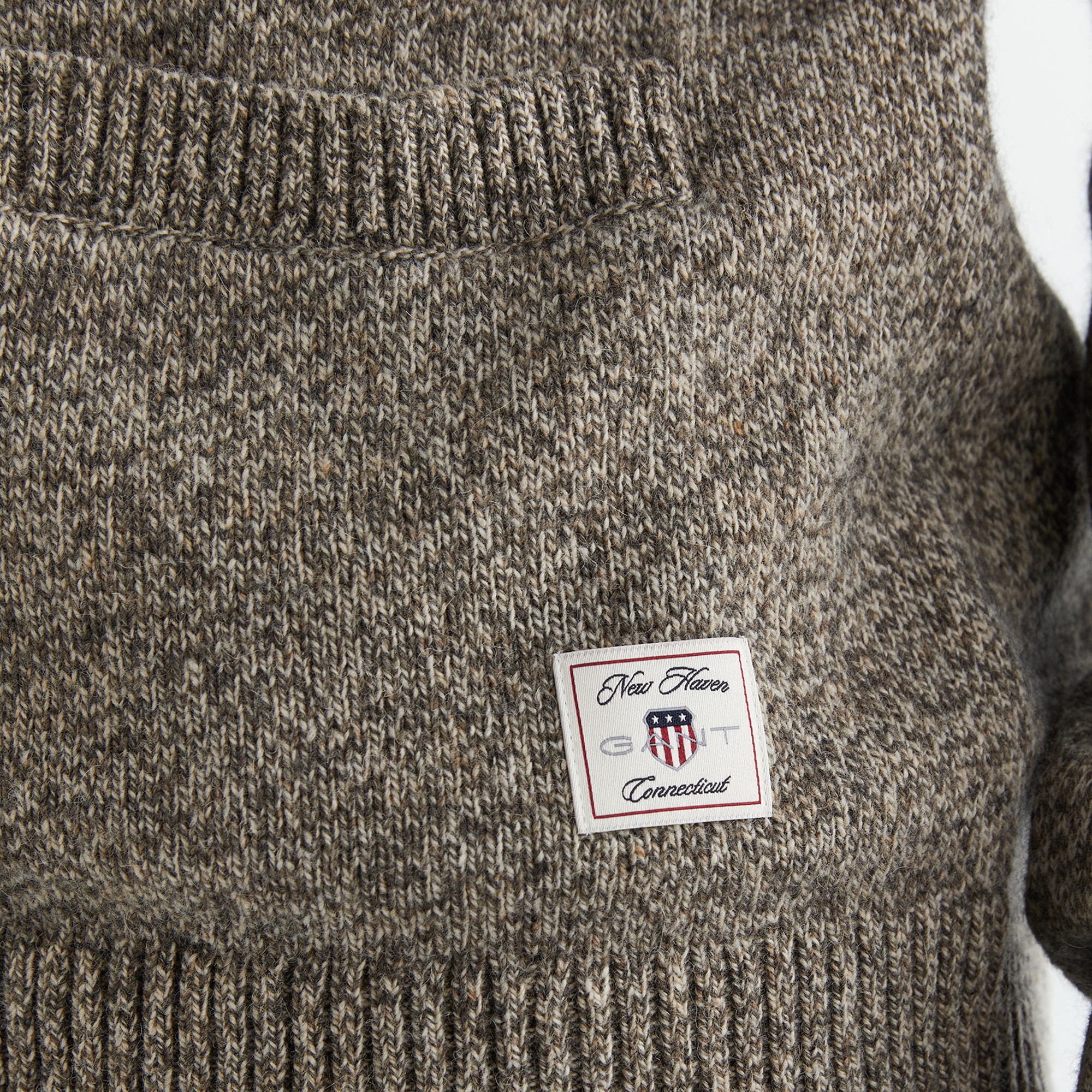 GANT Erkek Kahverengi Regular Fit V Yaka Triko