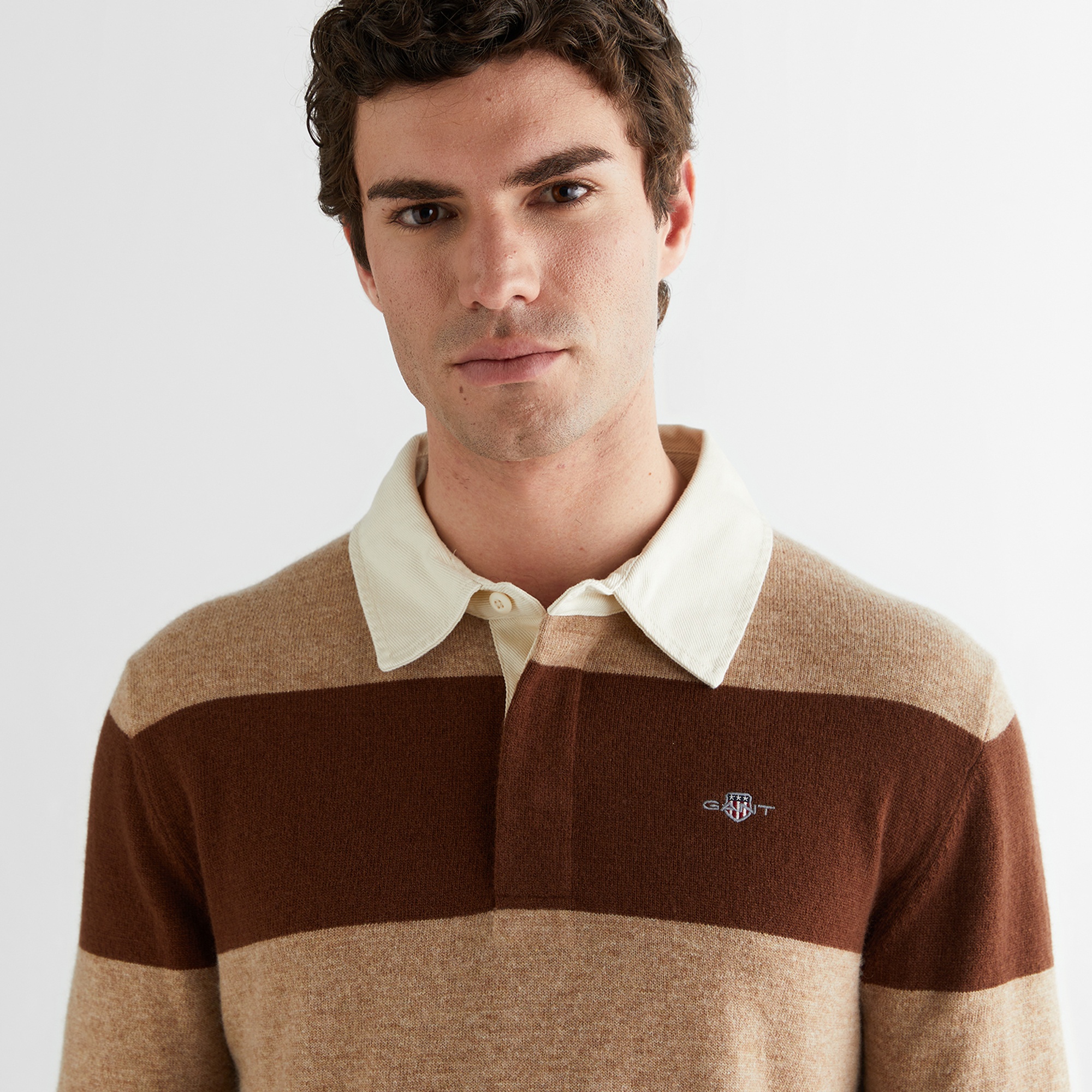 GANT Erkek Bej Regular Fit Polo Yaka Triko