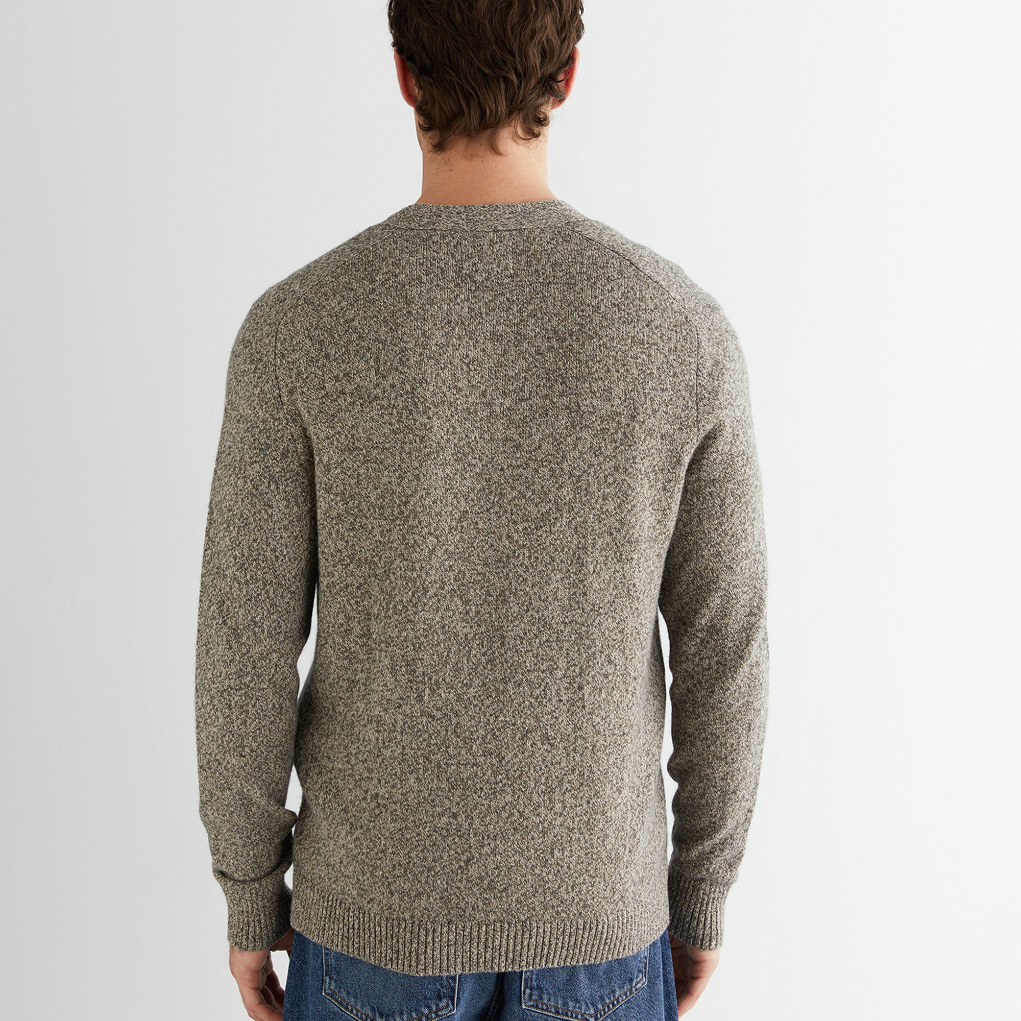 GANT Erkek Kahverengi Regular Fit V Yaka Triko