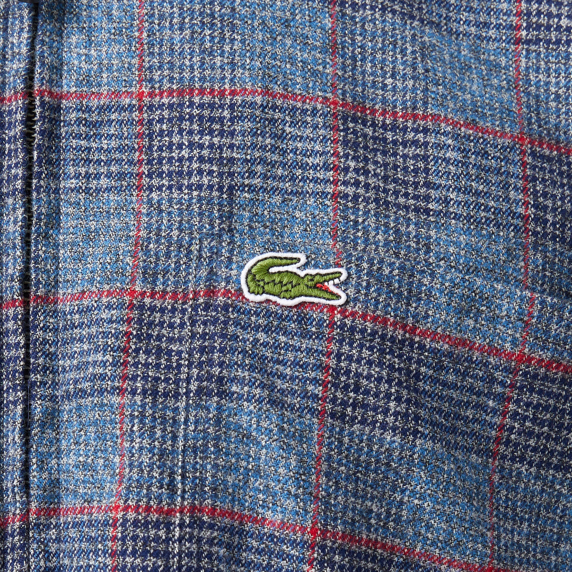 Lacoste Erkek Relaxed Fit Gömlek Yaka Ekose Lacivert Ceket