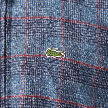  Lacoste Erkek Relaxed Fit Gömlek Yaka Ekose Lacivert Ceket