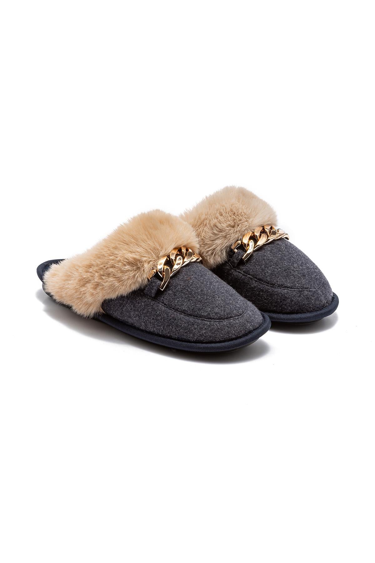  Suzi Kadın Tokalı Ev Terliği Lacivert 37/41