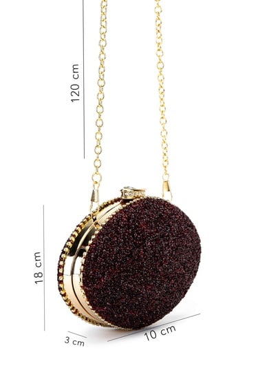  Tamer Tanca Kadın Vegan Bordo Abiye Çanta