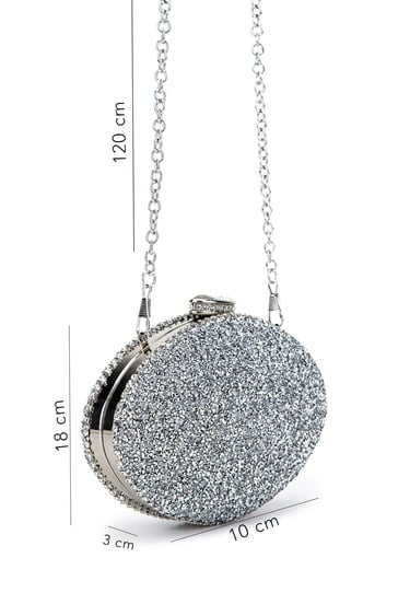  Tamer Tanca Kadın Vegan Gümüş Abiye Çanta