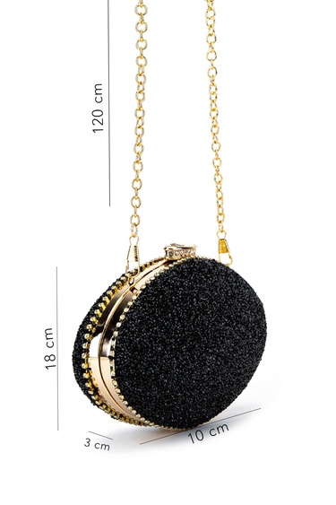  Tamer Tanca Kadın Vegan Siyah Abiye Çanta