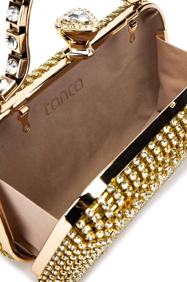  Tamer Tanca Kadın Vegan Sarı Abiye Çanta