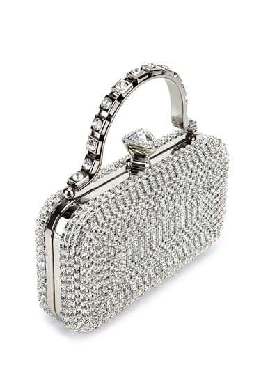  Tamer Tanca Kadın Vegan Gri Abiye Çanta