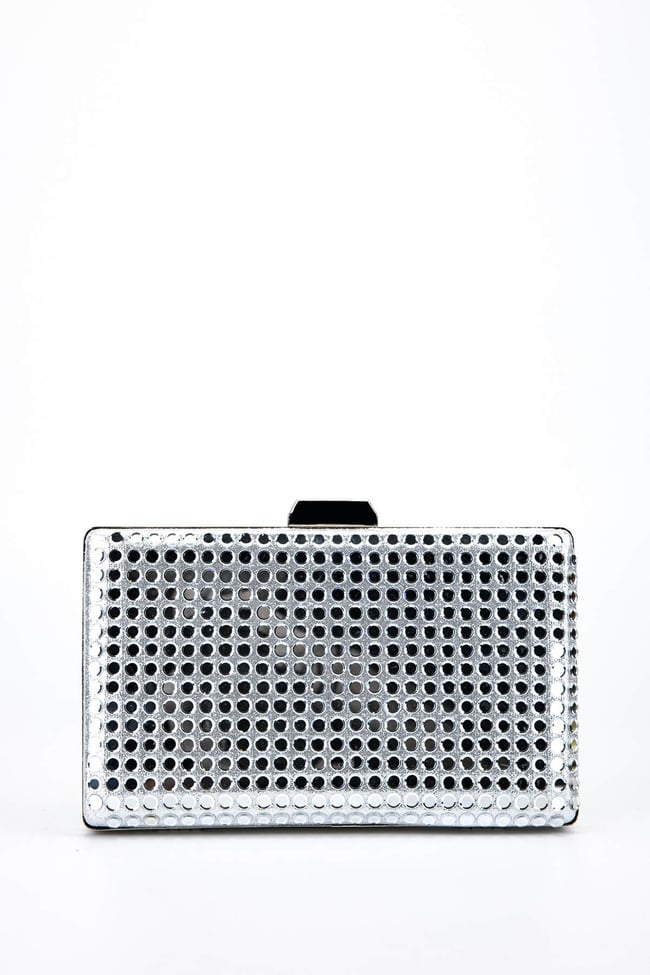  Tamer Tanca Kadın Vegan Gri Abiye Çanta