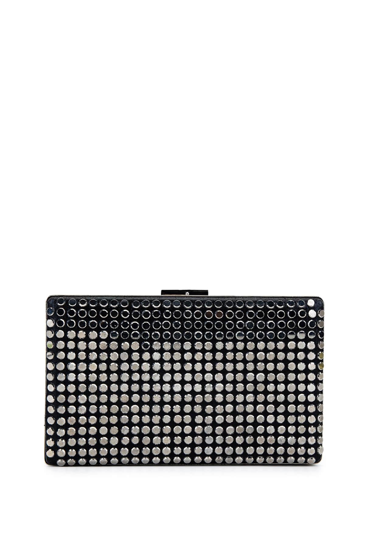  Tamer Tanca Kadın Vegan Siyah Abiye Çanta