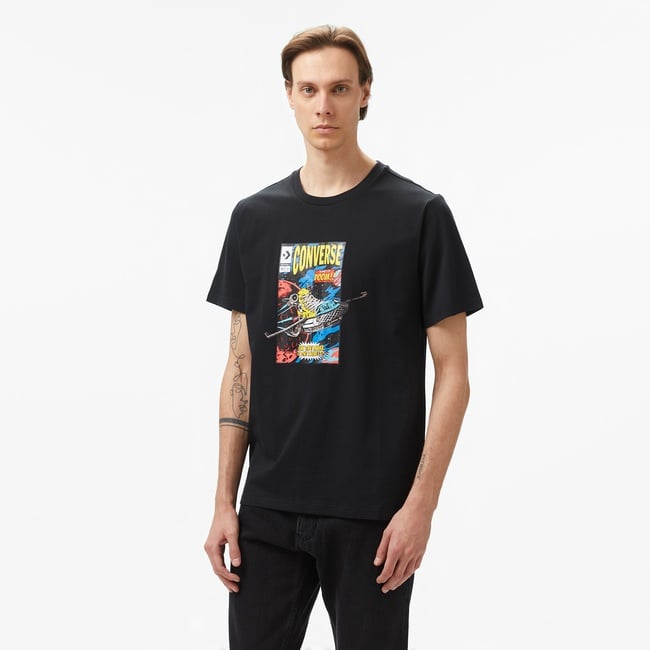 Converse Comic Cover Erkek Siyah T-Shirt
