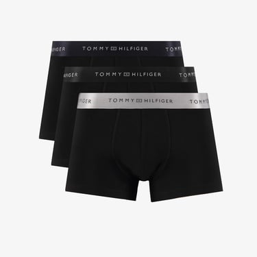  Tommy Hilfiger Trunk Metallic Erkek 3'lü Siyah Boxer