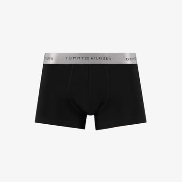  Tommy Hilfiger Trunk Metallic Erkek 3'lü Siyah Boxer