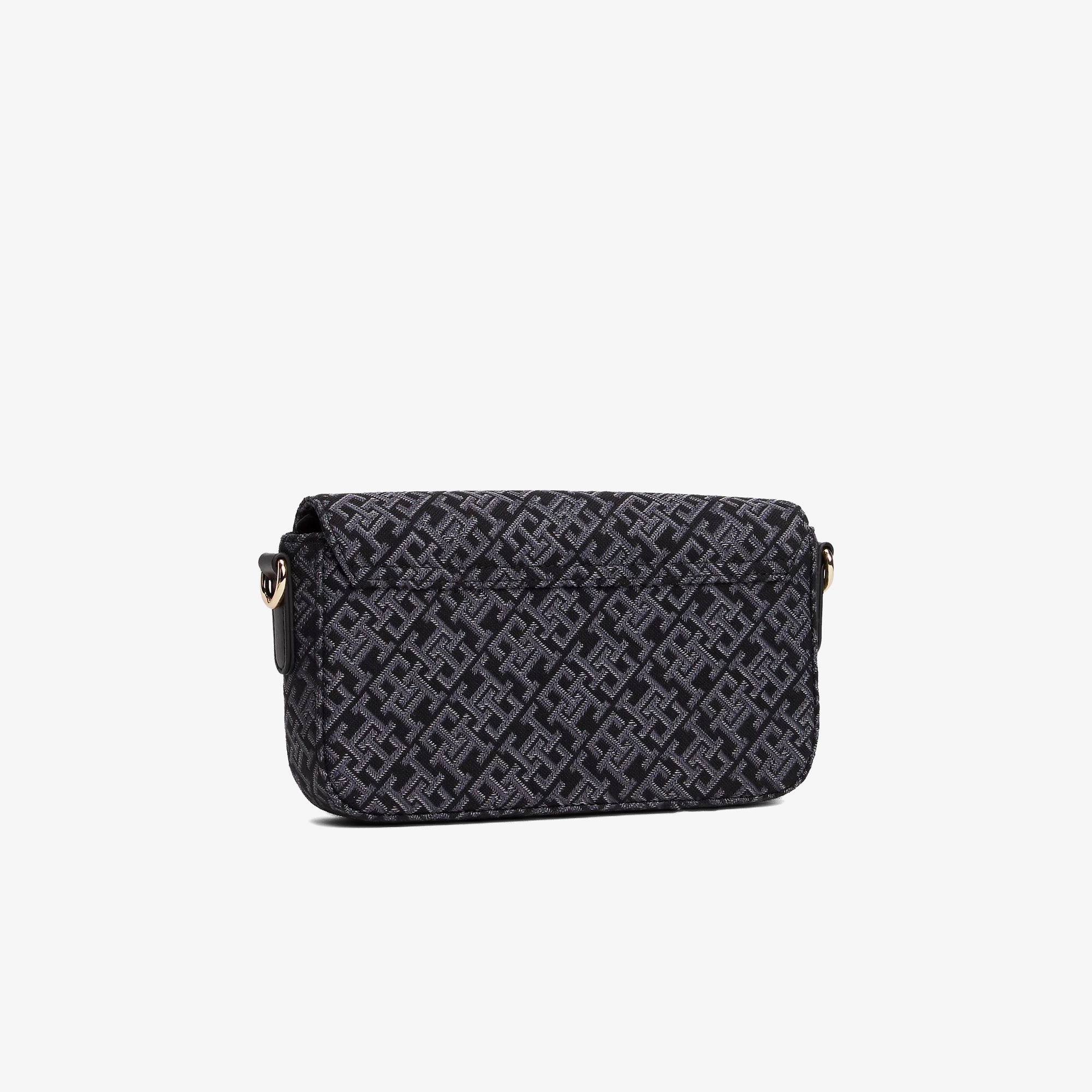 Tommy Hilfiger Icon Conv Jacquard Kadın Siyah Çapraz Çanta