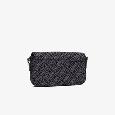  Tommy Hilfiger Icon Conv Jacquard Kadın Siyah Çapraz Çanta