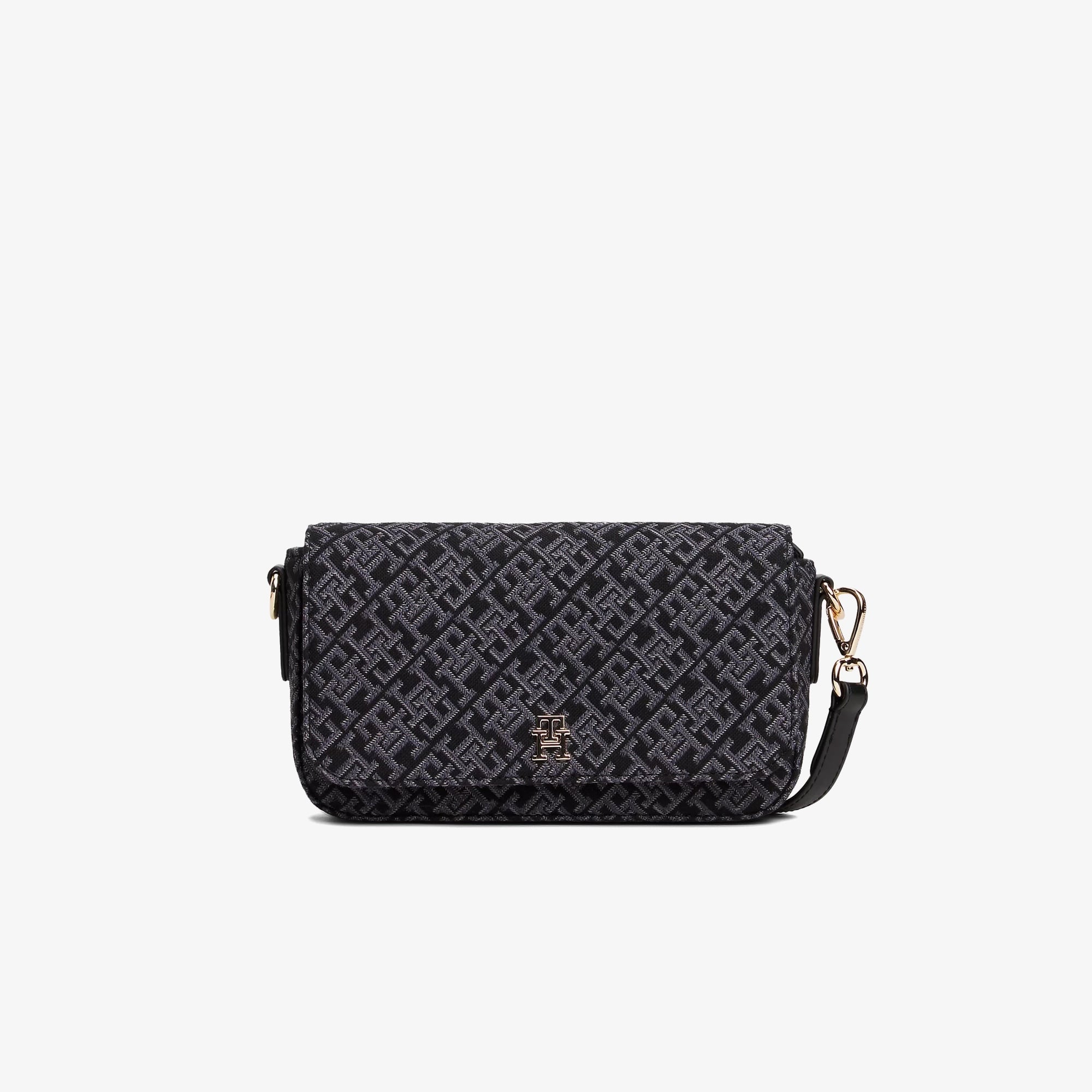 Tommy Hilfiger Icon Conv Jacquard Kadın Siyah Çapraz Çanta