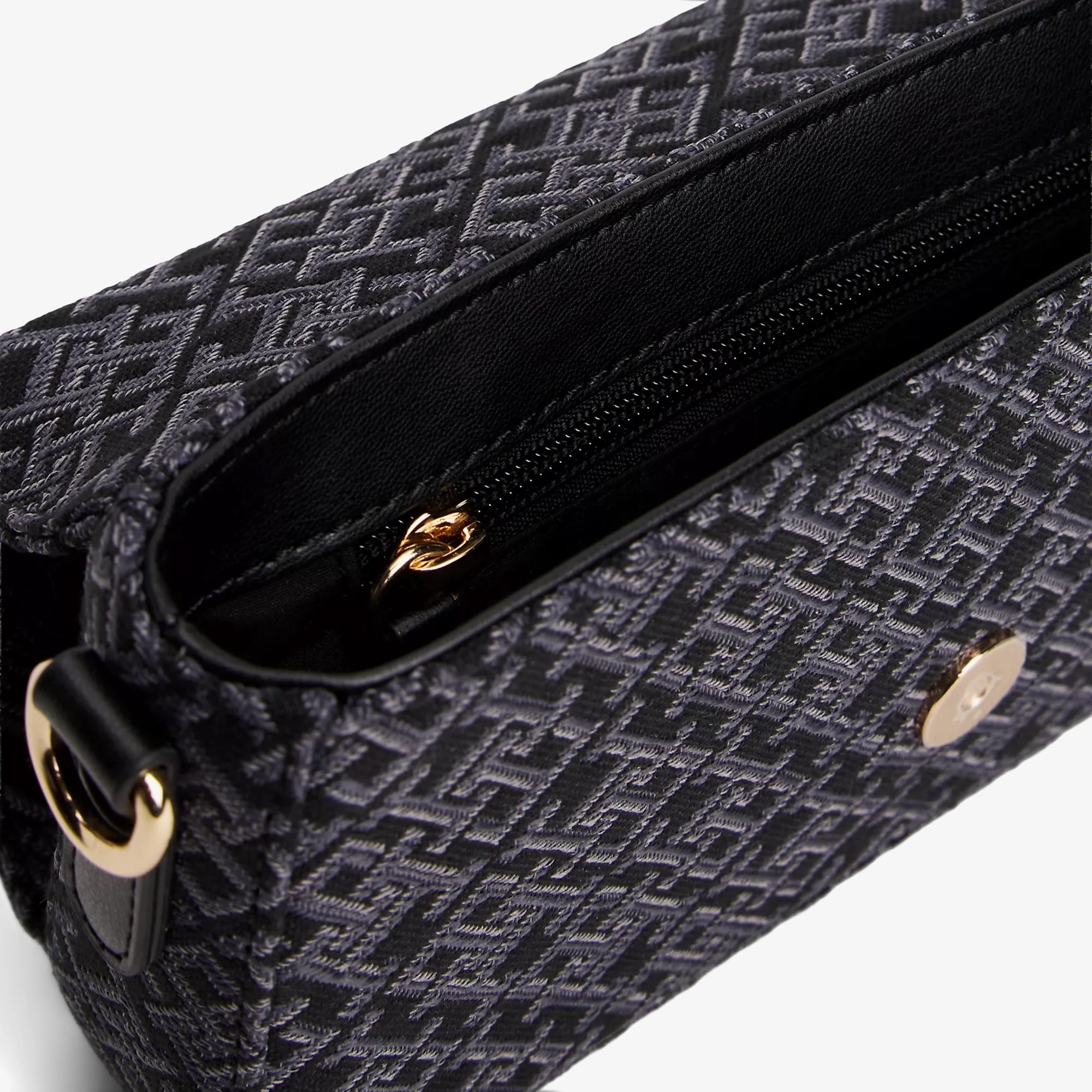 Tommy Hilfiger Icon Conv Jacquard Kadın Siyah Çapraz Çanta