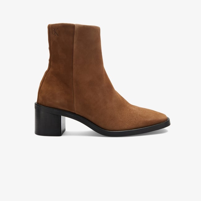  Calvin Klein Block Heel Zip  Kadın Kahverengi Bot
