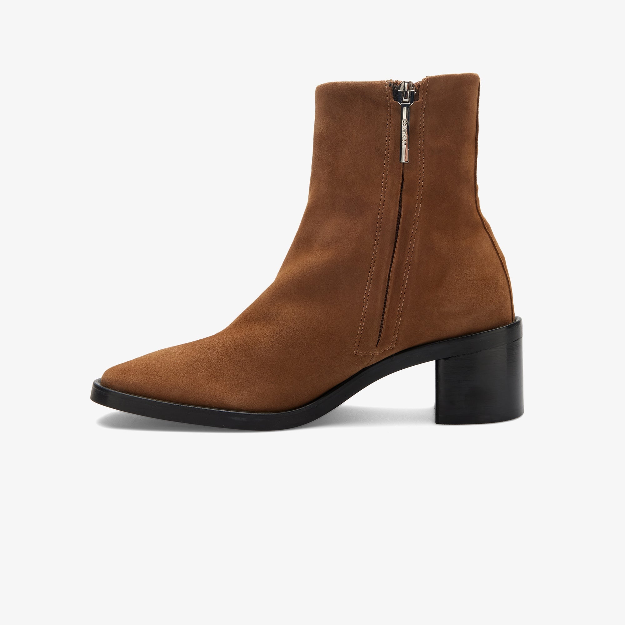 Calvin Klein Block Heel Zip  Kadın Kahverengi Bot