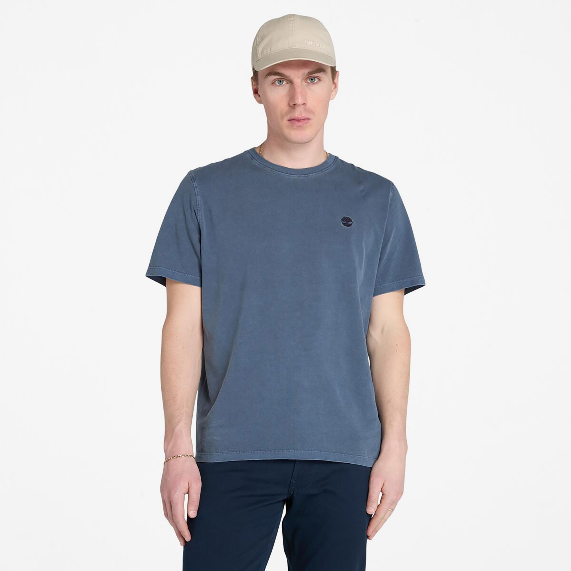 Timberland Dunstan River Garment Dye Erkek Mavi T-Shirt